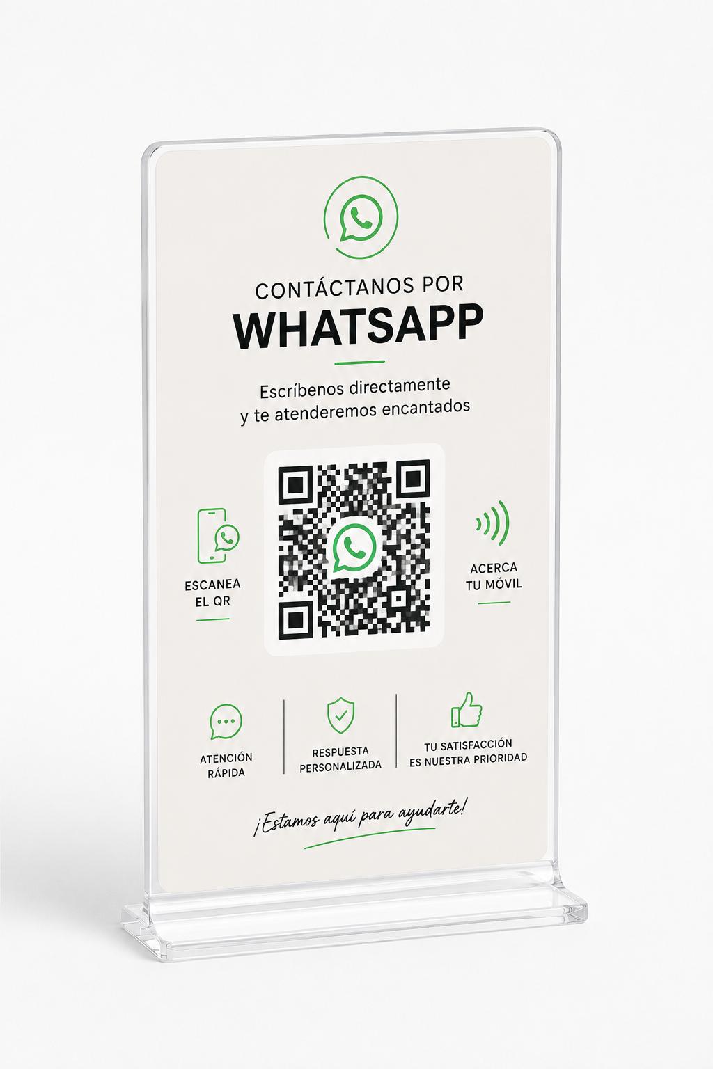 Ejemplo de soporte ReseñaTap para WhatsApp